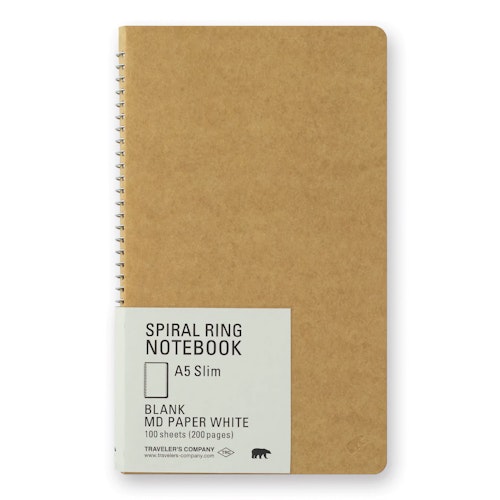 Traveler's Company Spiral Ring Notebook A5 Slim Blank