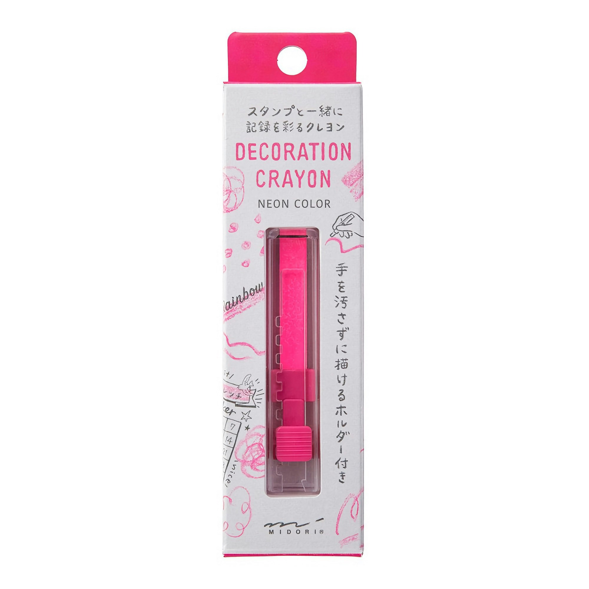 Midori Decoration Crayon Neon Pink