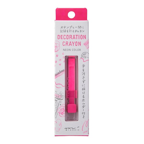 Midori Decoration Crayon Neon Pink