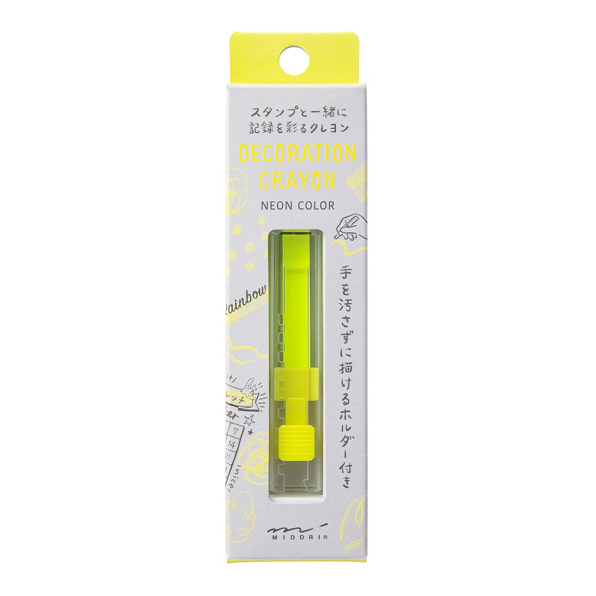 Midori Decoration Crayon Neon Yellow