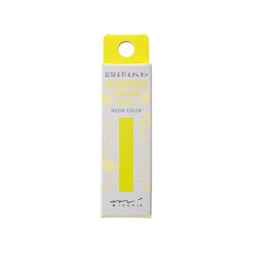 Midori Decoration Crayon Neon Yellow Refill