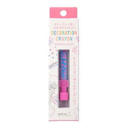 Midori Decoration Crayon Marble Pink x Light Blue