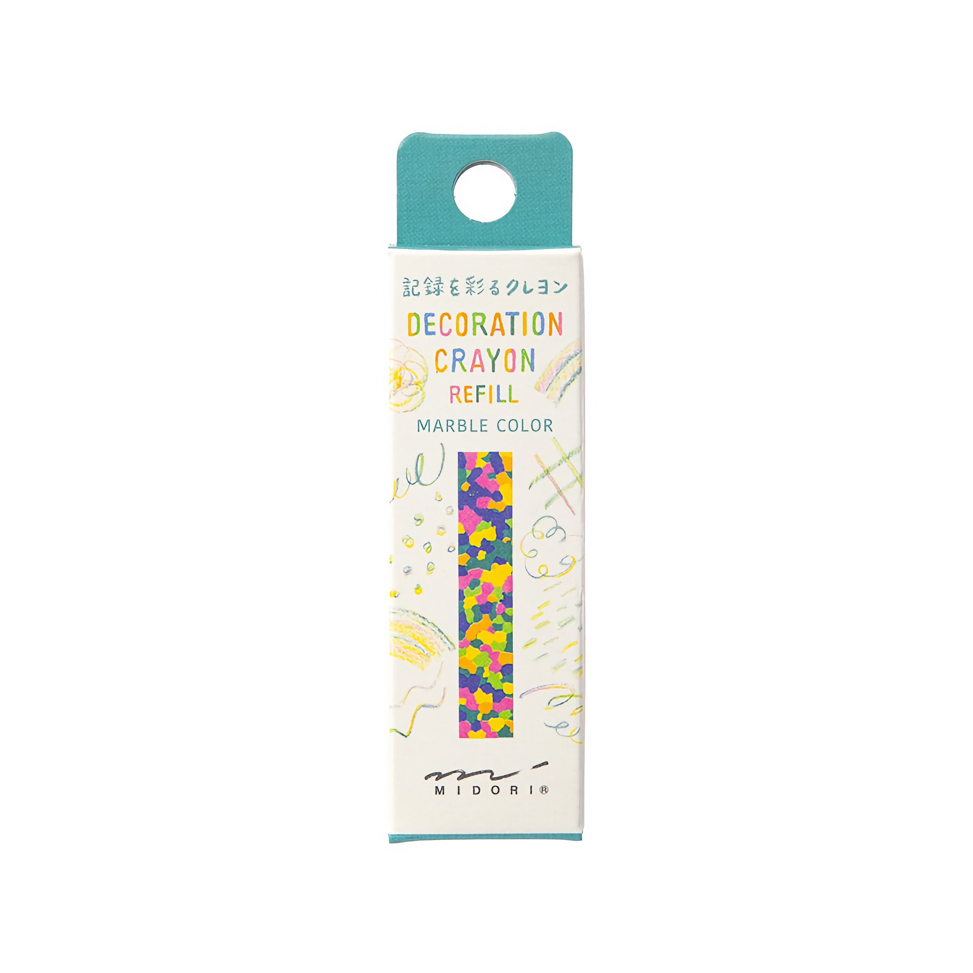 Midori Decoration Crayon Marble Rainbow Refill