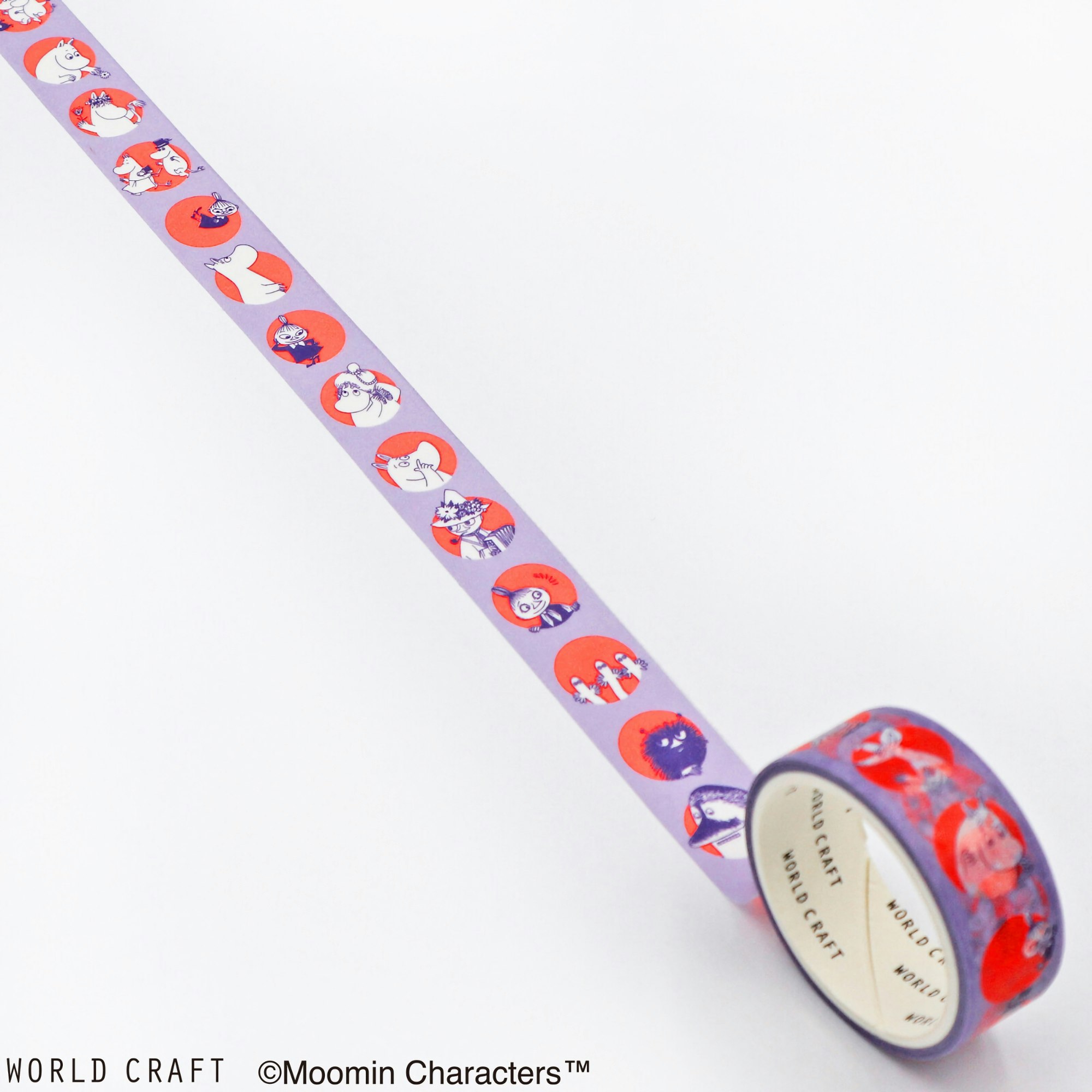 World Craft Washi Tape Moomin Circle Purple