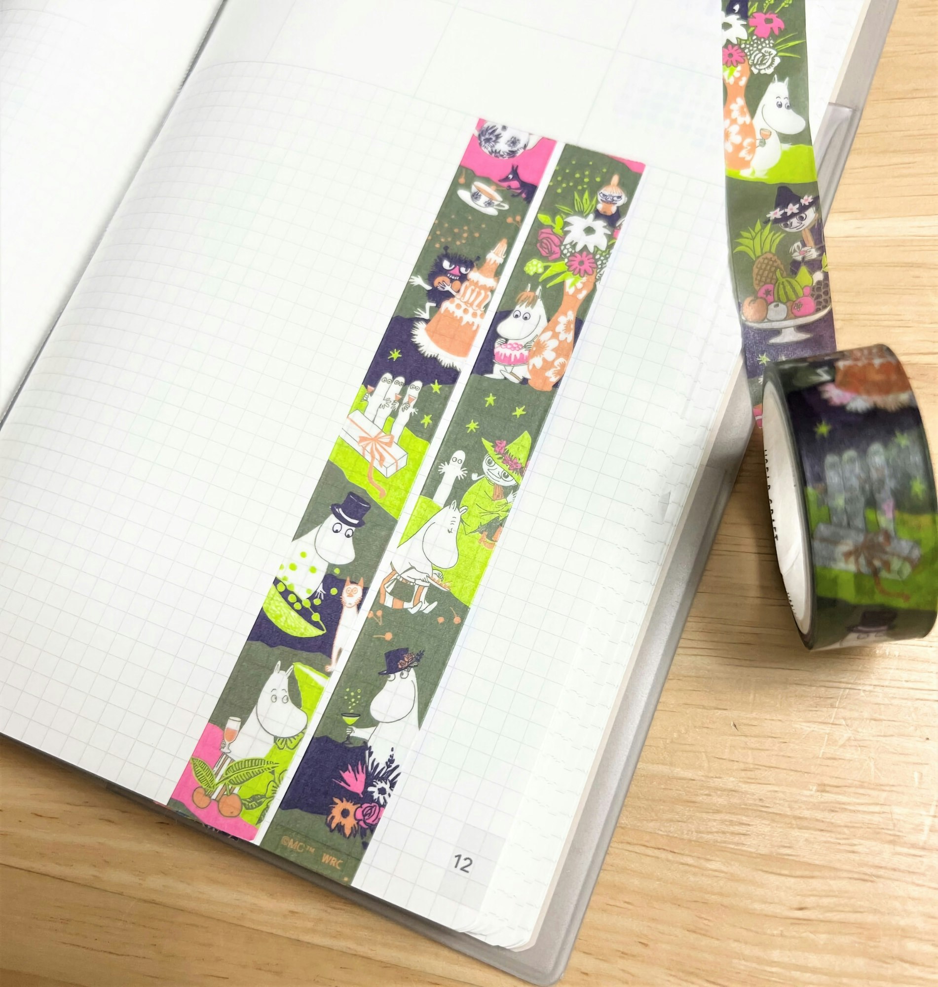 World Craft Washi Tape Moomin Cake Green