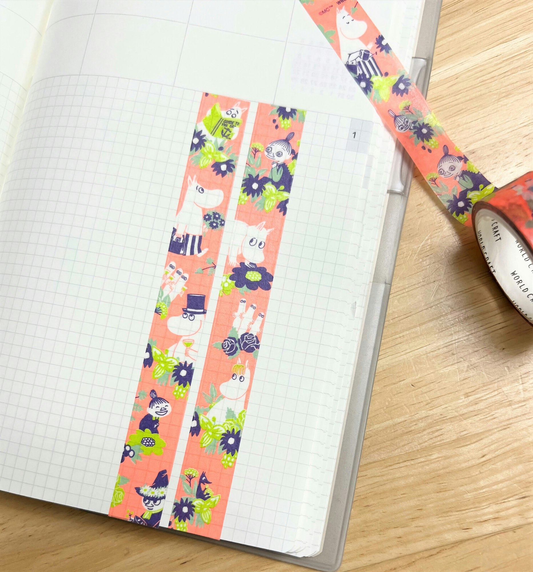 World Craft Washi Tape Moomin Flower Orange