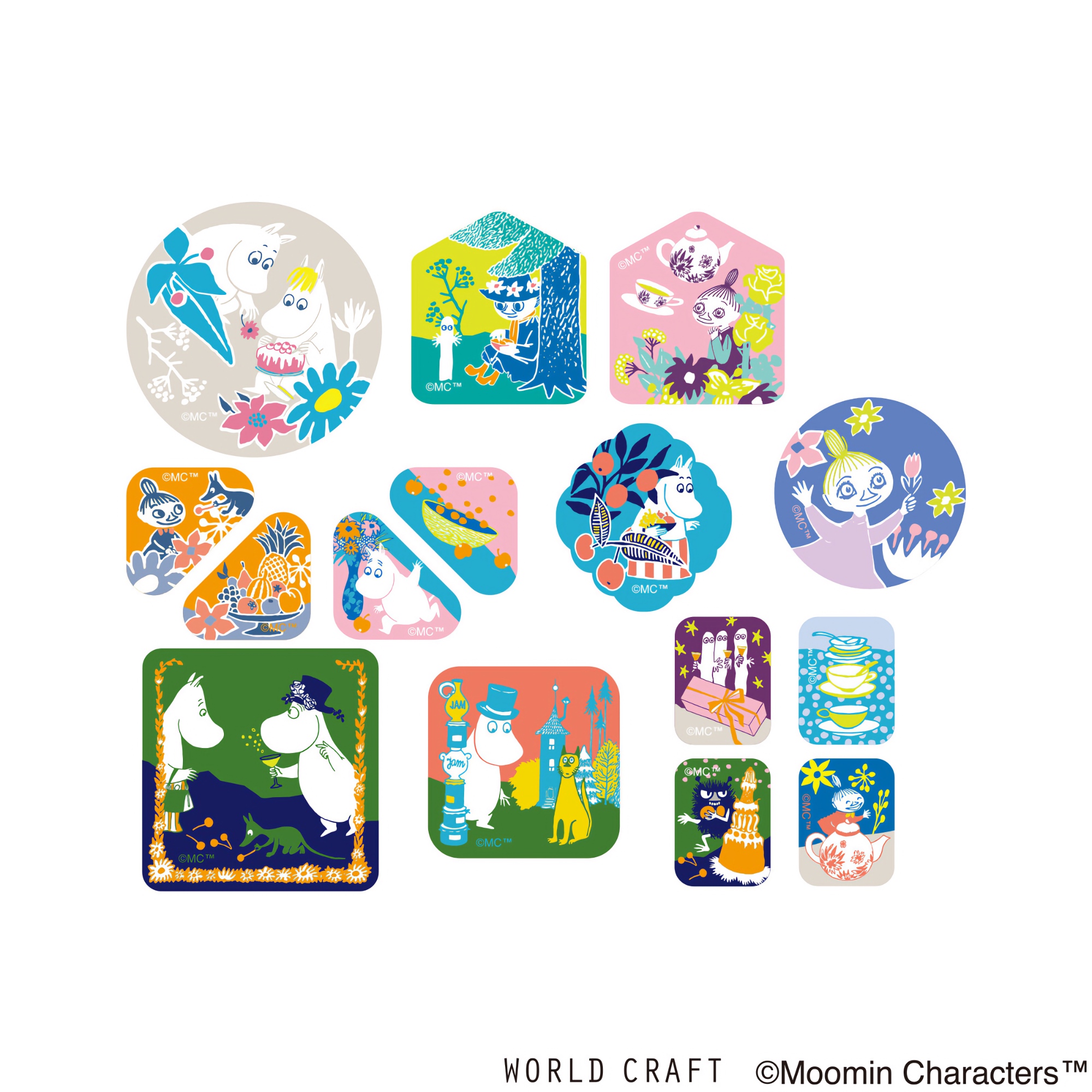 World Craft Flake Stickers Moomin's Party A