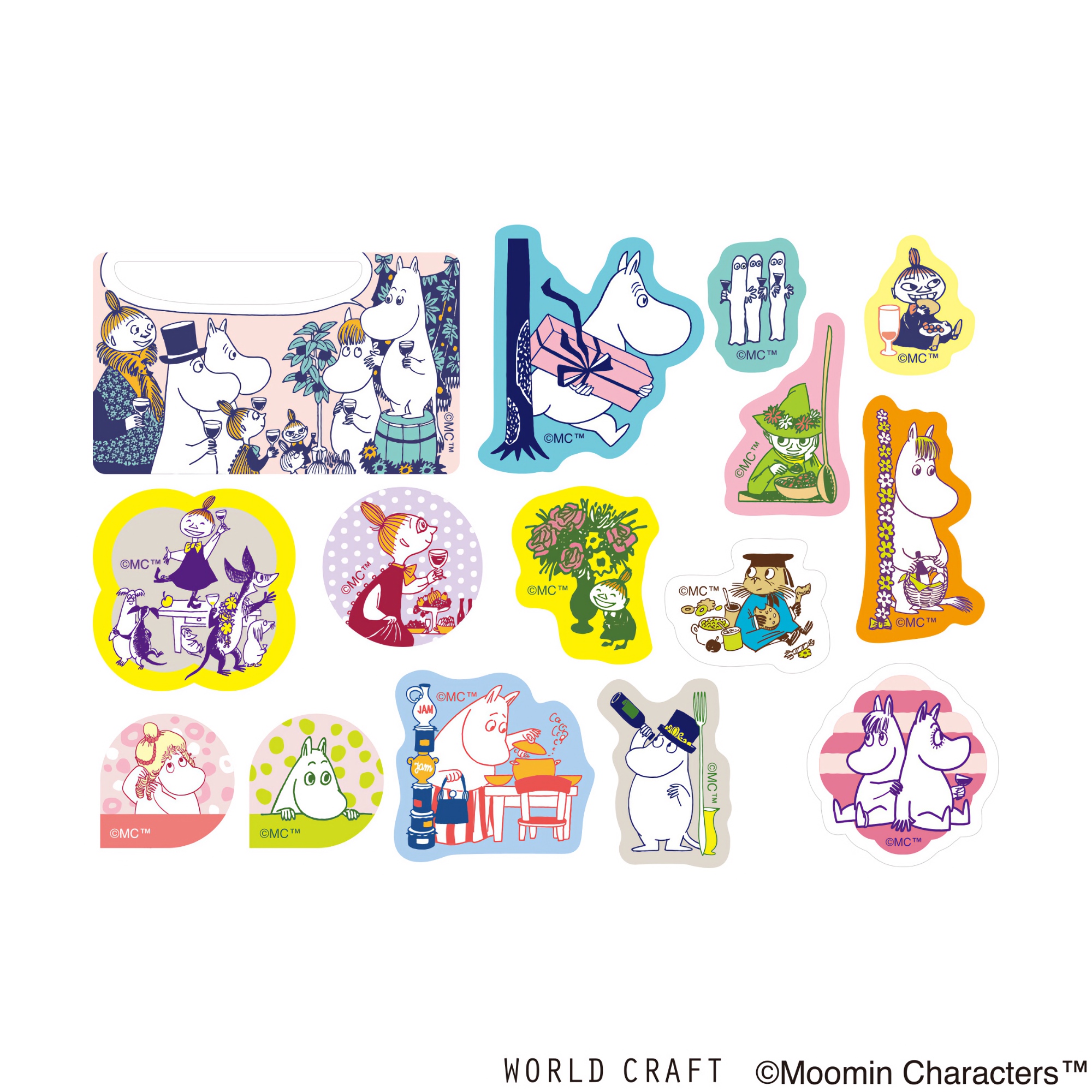 World Craft Flake Stickers Moomin's Party B