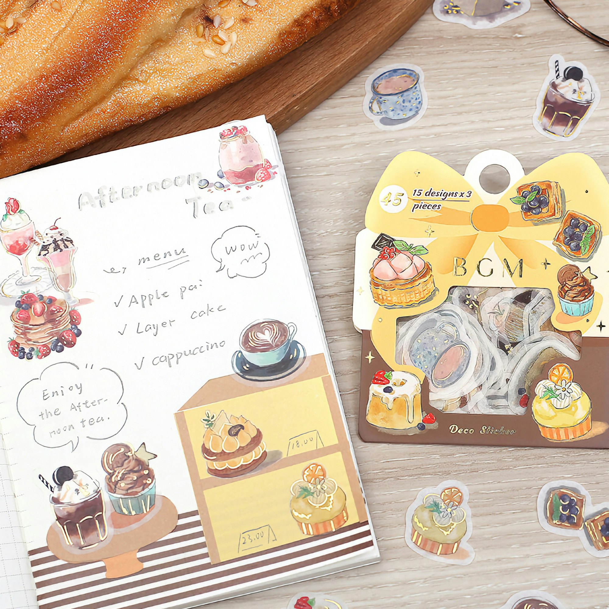 BGM Flake Stickers Holiday Cafe