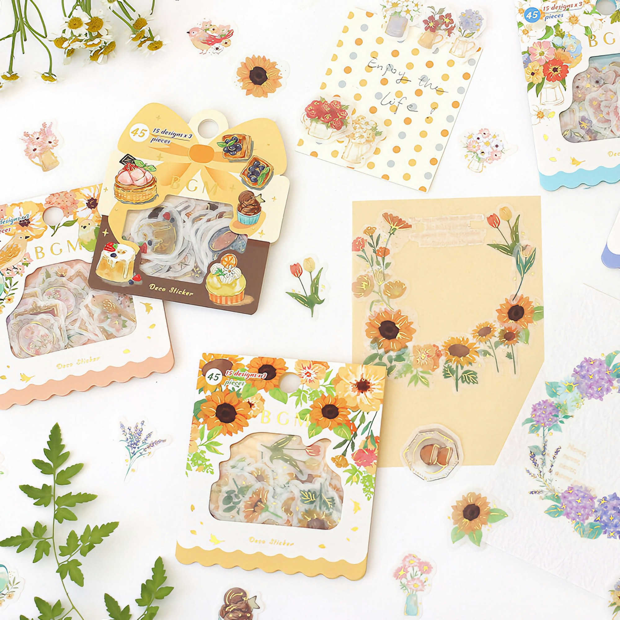 BGM Flake Stickers Yellow Garden