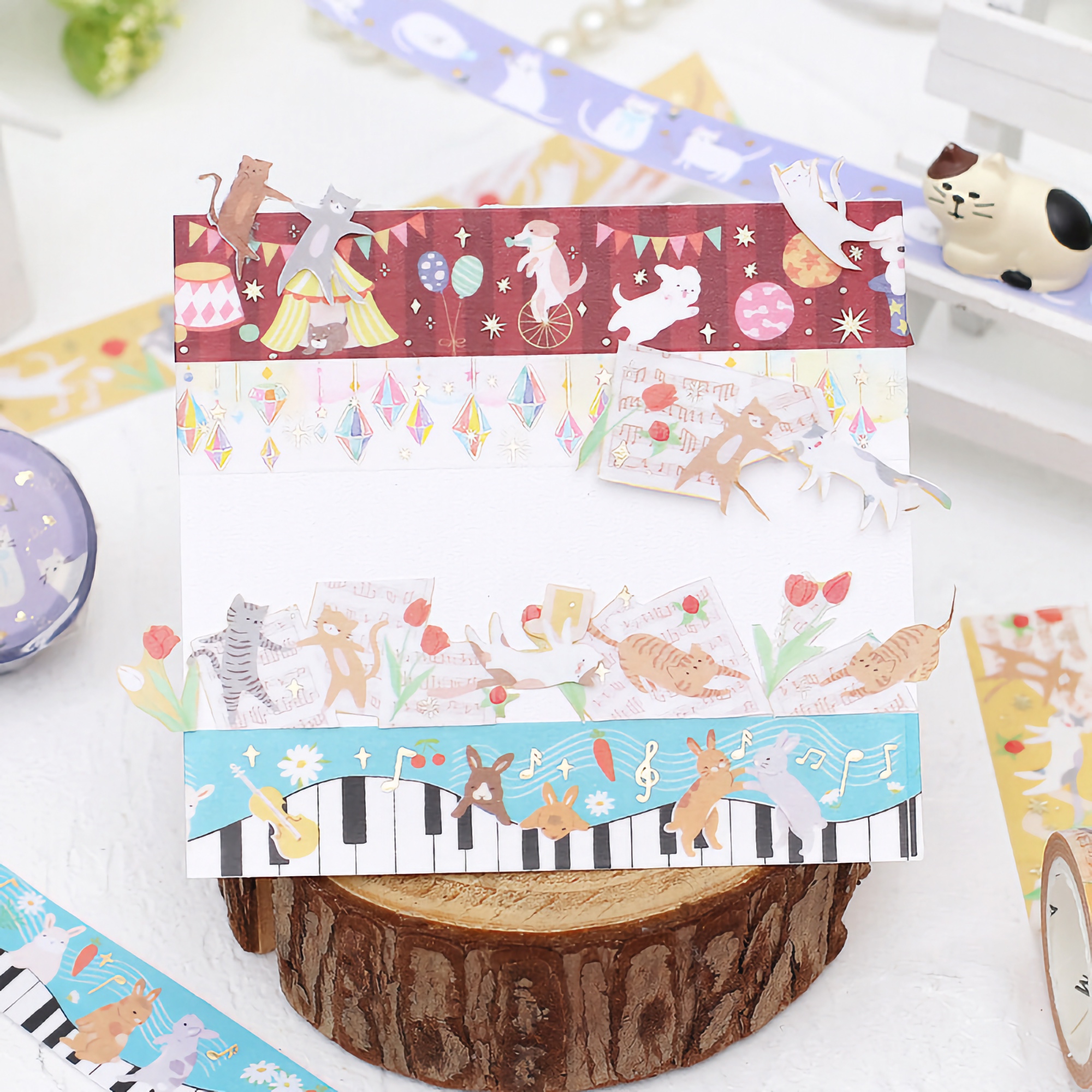 BGM Washi Tape Special Foil Cat and Butterfly 15 mm