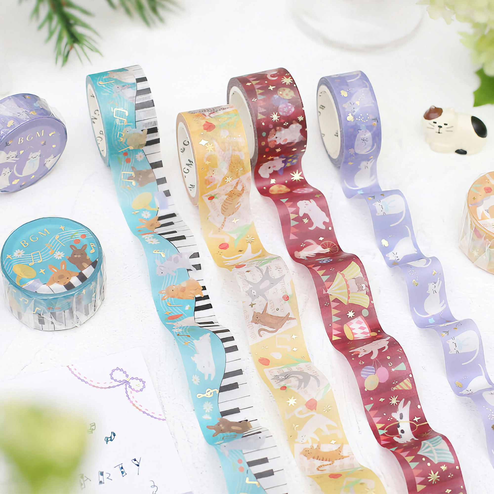 BGM Washi Tape Special Foil Cat and Butterfly 15 mm