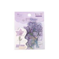 BGM Clear Sticker Flowers Blossom Purple