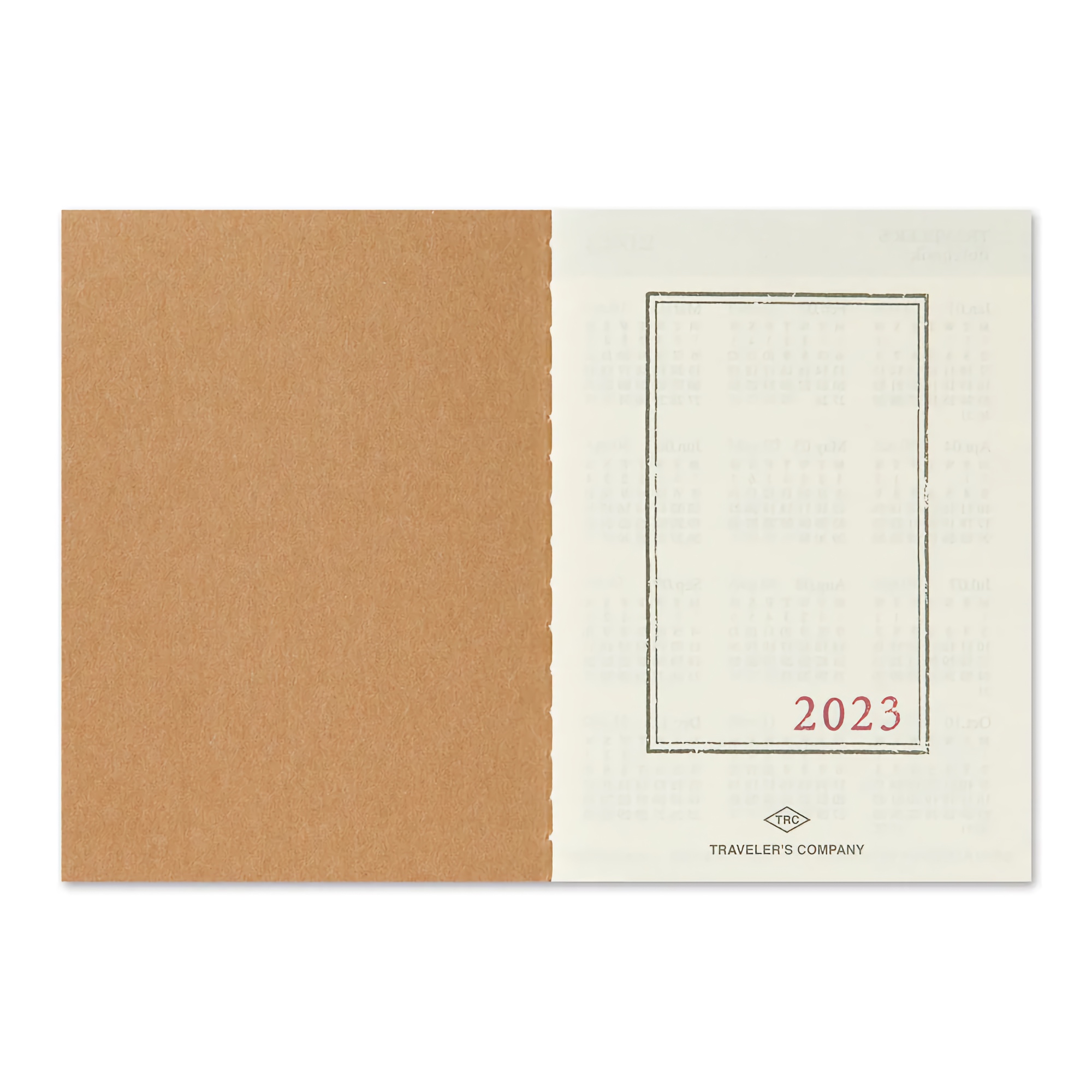Traveler’s Company Traveler's notebook - 2023 Monthly, Passport Size