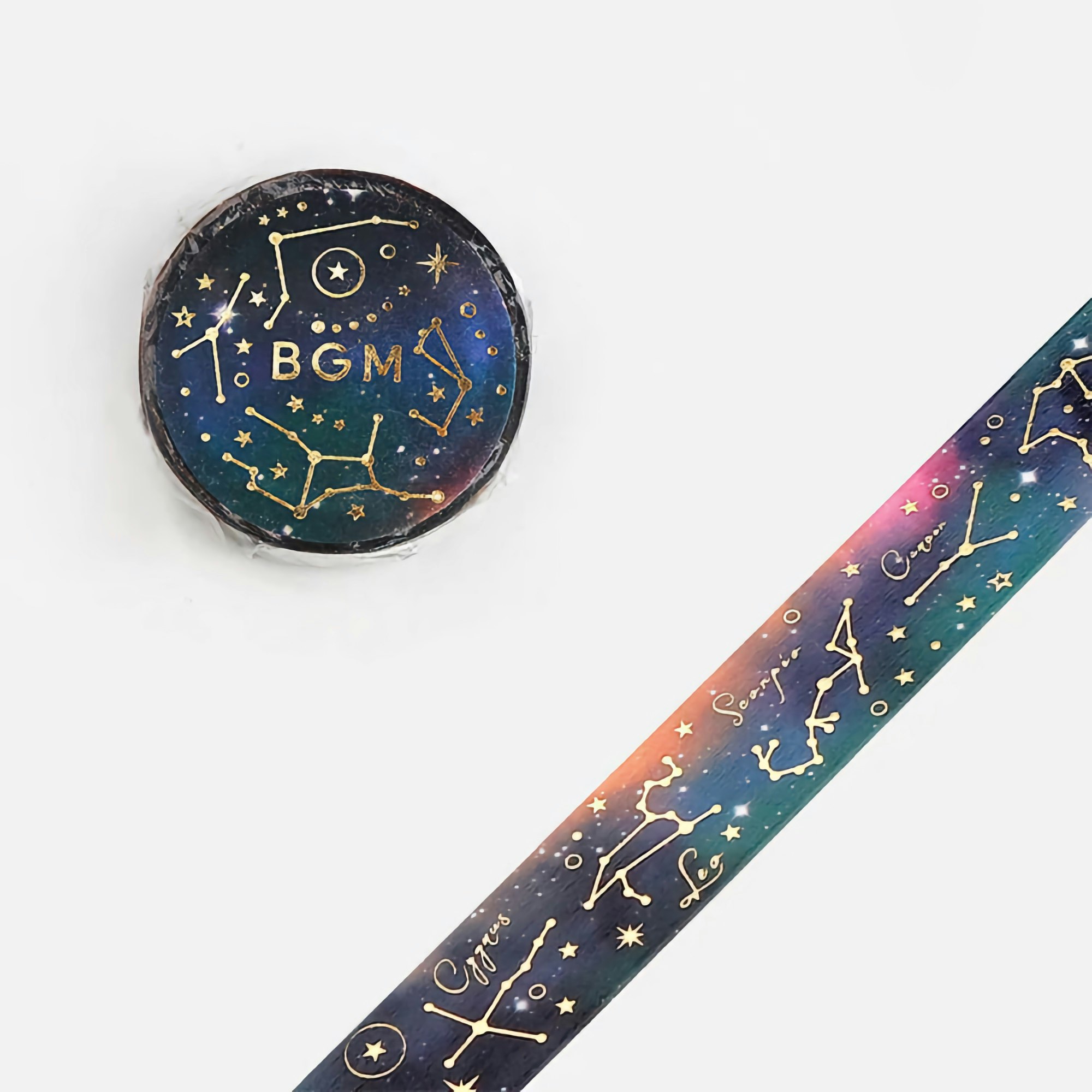 BGM Washi Tape Gold Foil Constellation Night Sky 15 mm