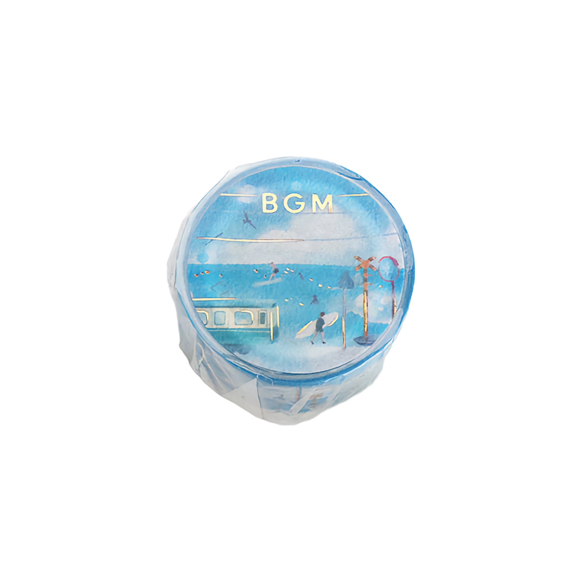 BGM Washi Tape Gold Foil Watercolor Seaside 20 mm