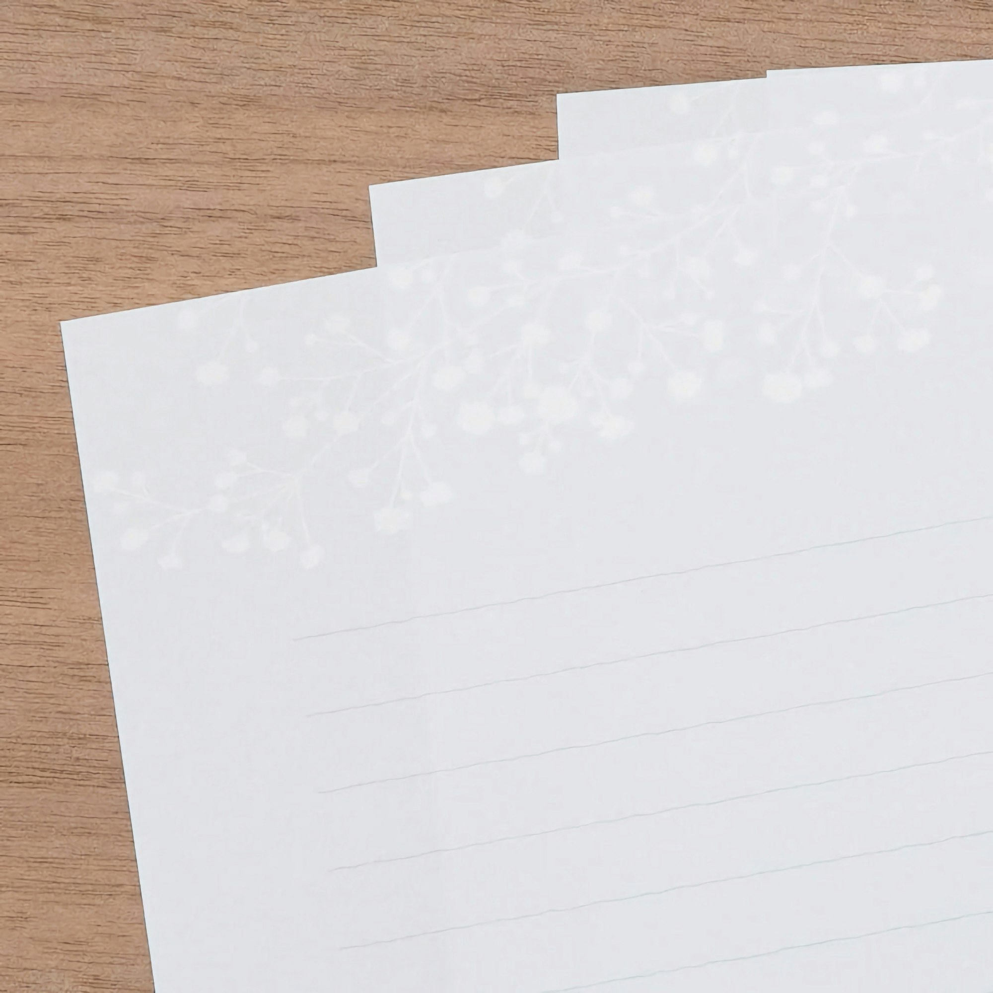 Midori Letter Set Foil-Stamped Envelopes Gypsophila