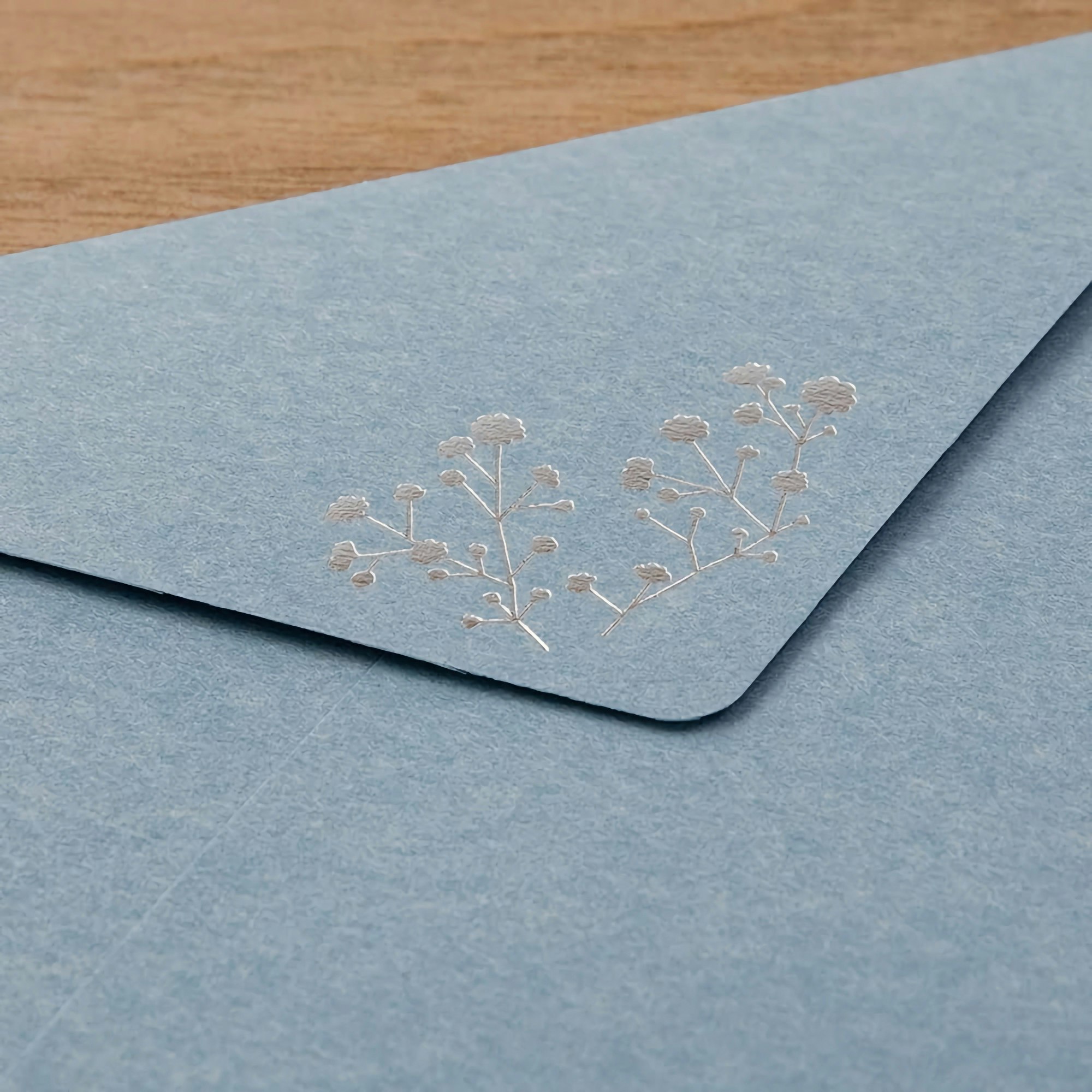 Midori Letter Set Foil-Stamped Envelopes Gypsophila