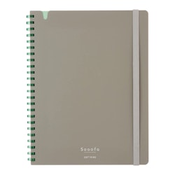 Kokuyo Sooofa Soft Ring Notebook A5 Warm Gray