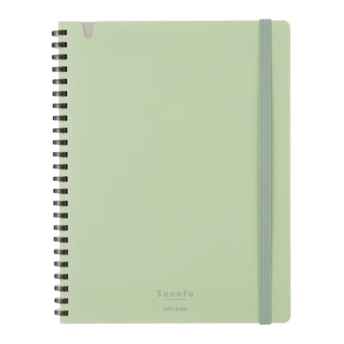 Kokuyo Sooofa Soft Ring Notebook A5 Green