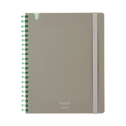 Kokuyo Sooofa Soft Ring Notebook B6 Warm Gray