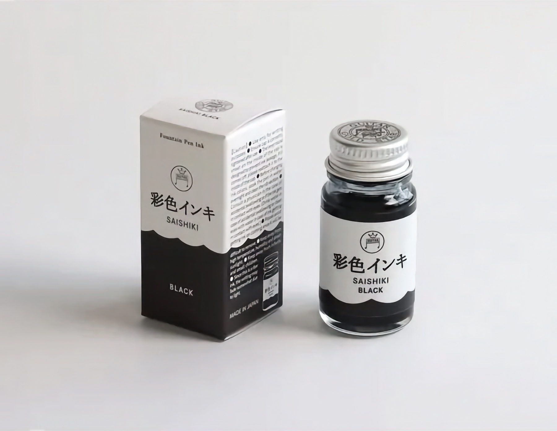 Teranishi Guitar Fountain Pen Ink Saishiki Black 12 ml