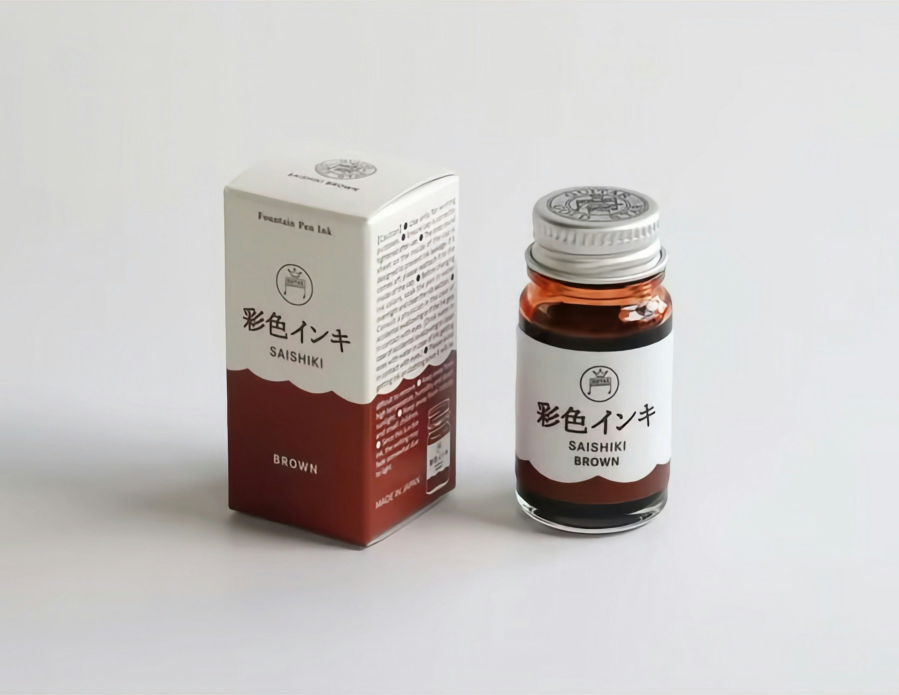 Teranishi Guitar Fountain Pen Ink Saishiki Brown 12 ml