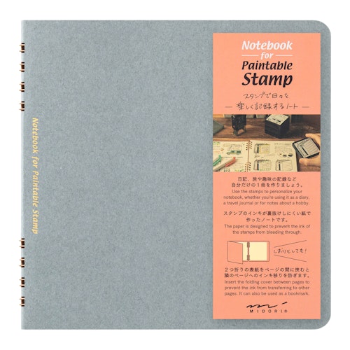 Midori Stamp Notebook Blue