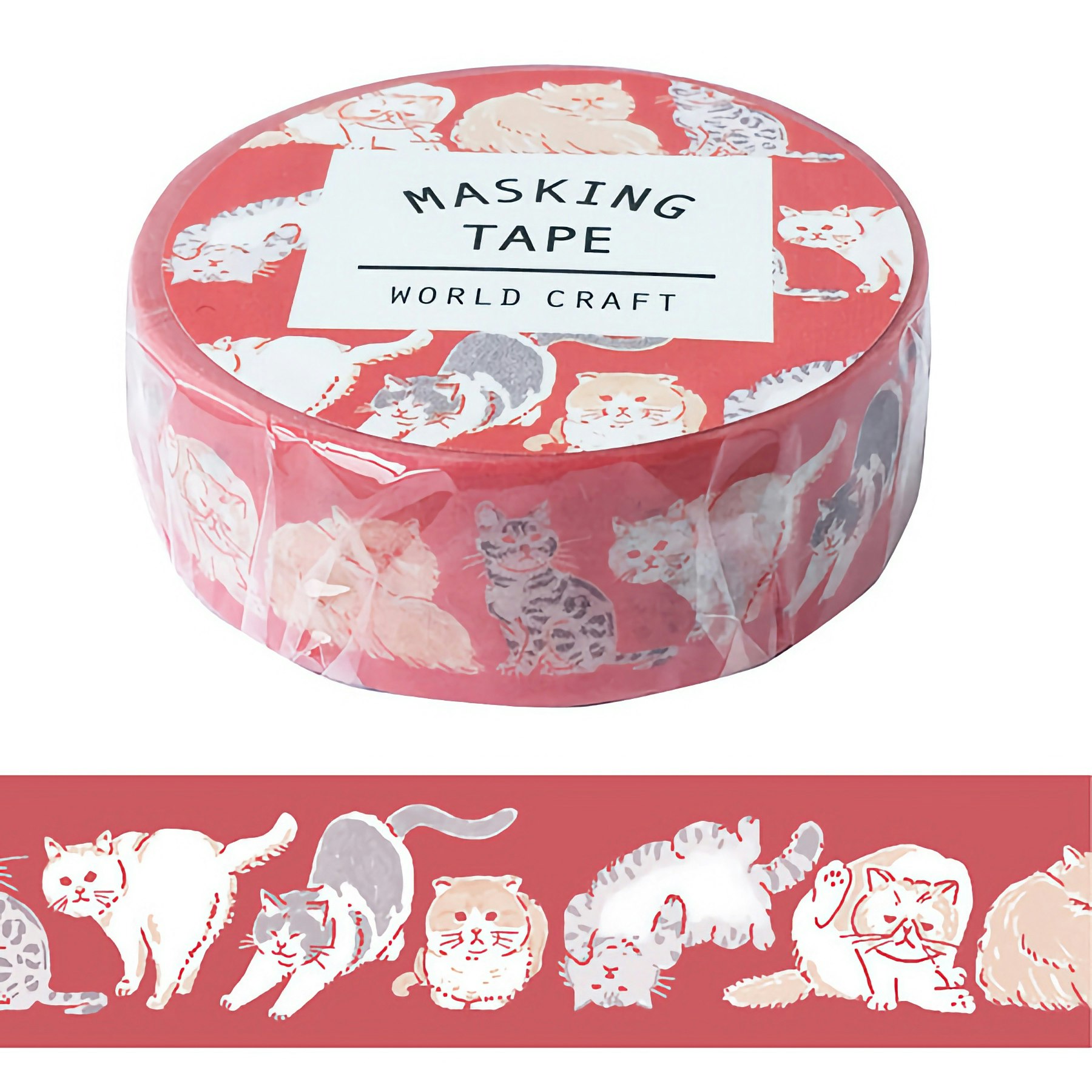 World Craft Washi Tape Cat 15 mm