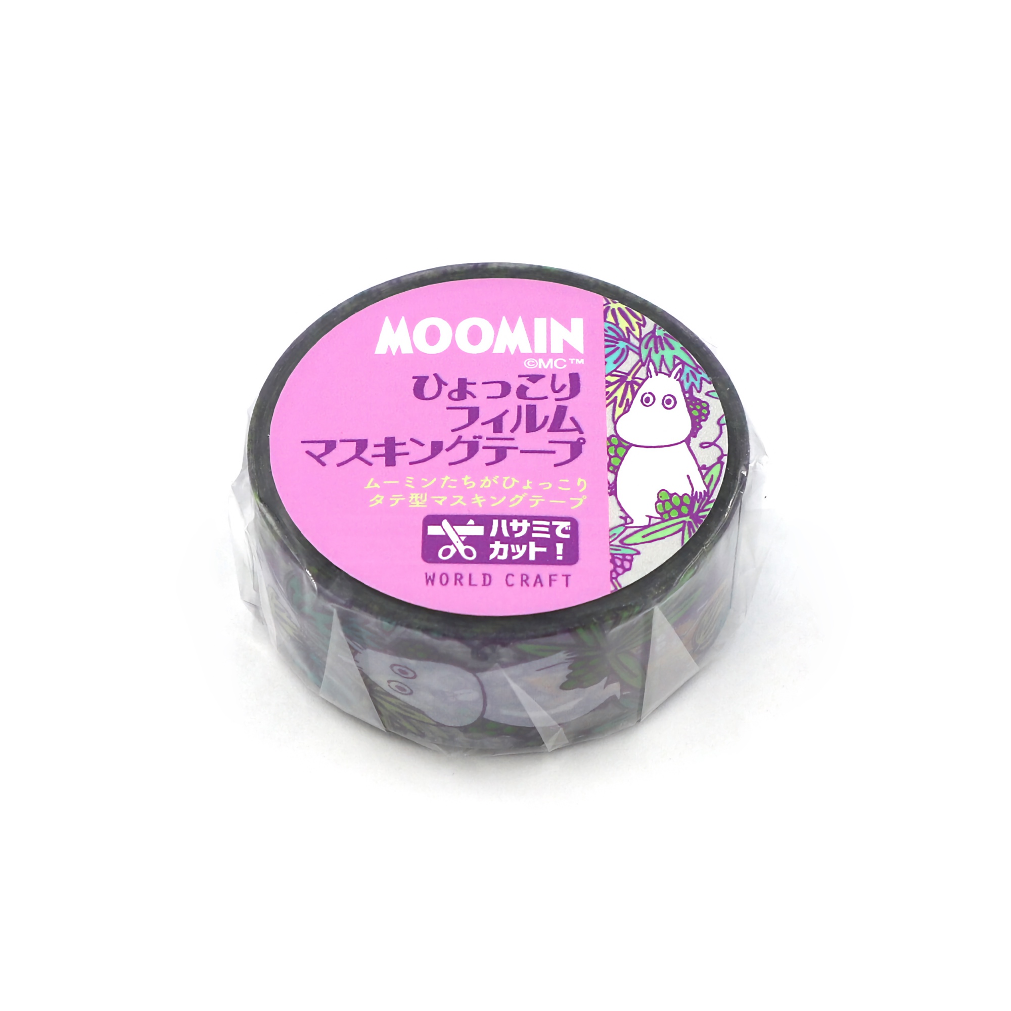 World Craft Clear PET Tape Moomin Flower Purple