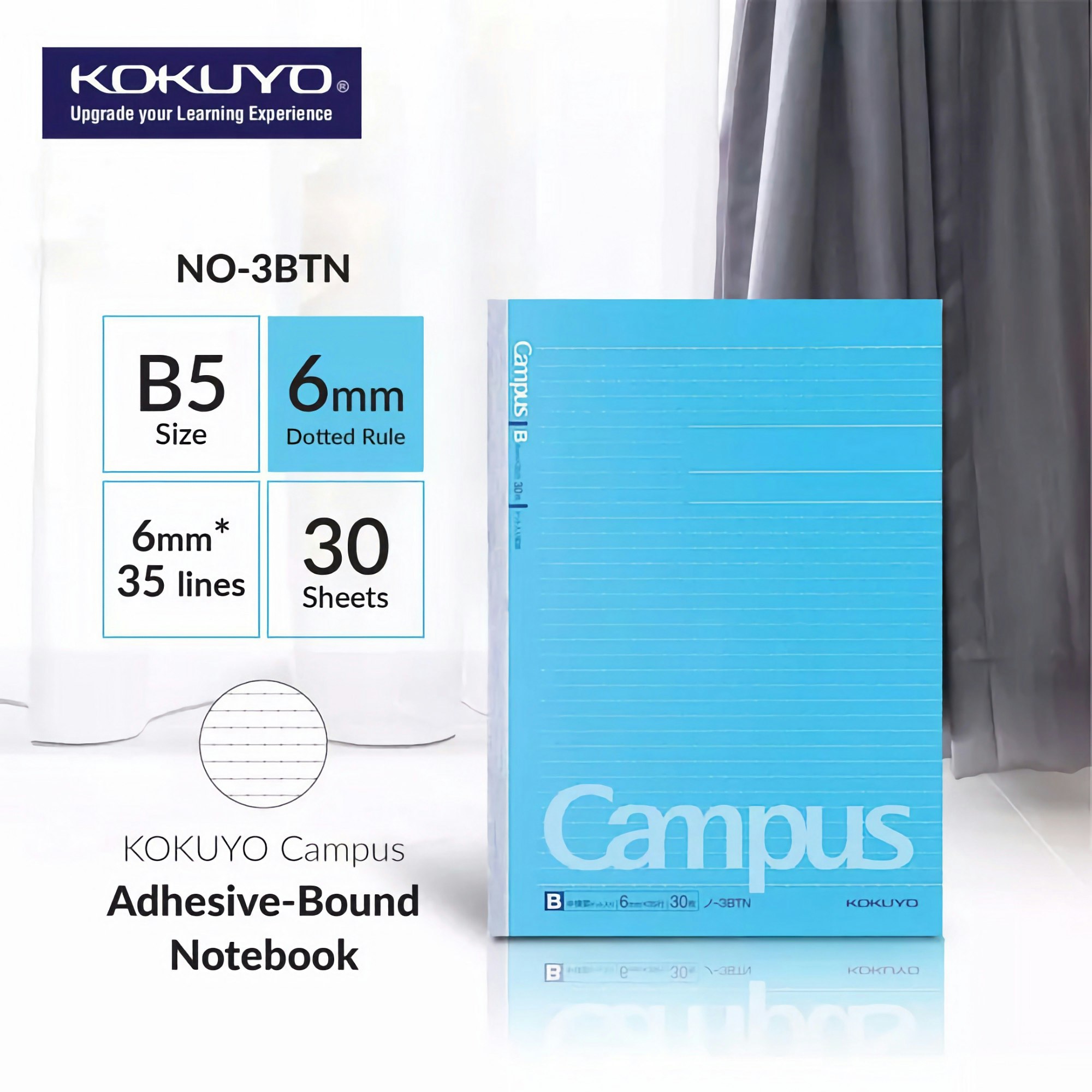 Kokuyo Campus Notebook Semi B5 Dotted Lined 6 mm