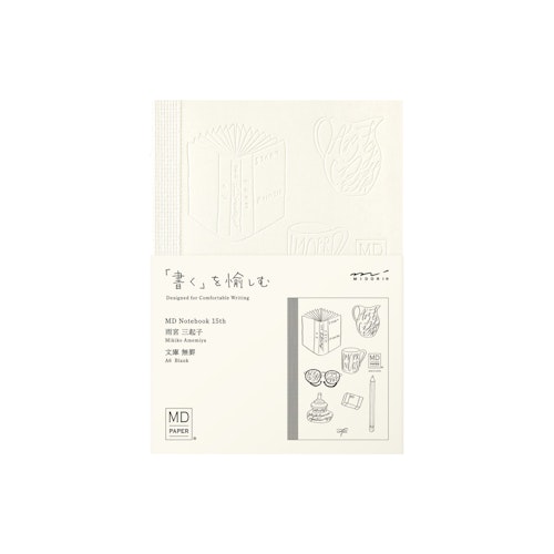 Midori MD Notebook [A6] Blank Artist Collaboration Mikiko Amemiya 15th Anniversary [Limited Edition]