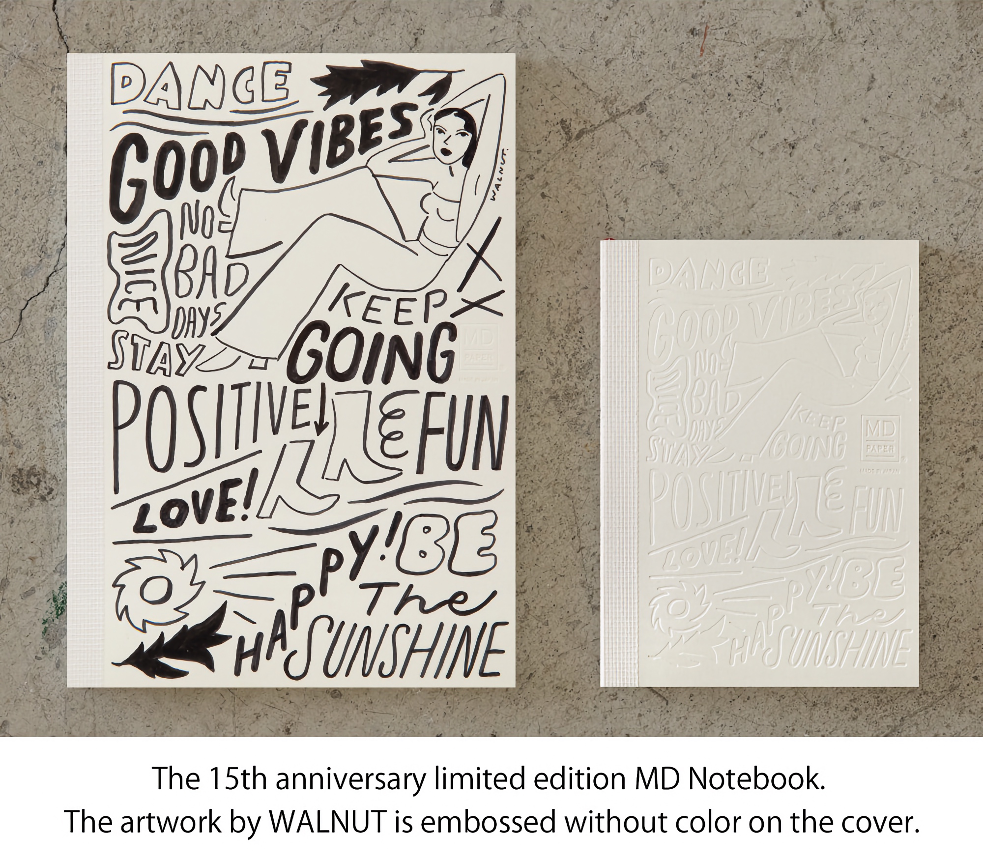Midori MD Notebook [A6] Blank Artist Collaboration WALNUT 15th Anniversary [Limited Edition]