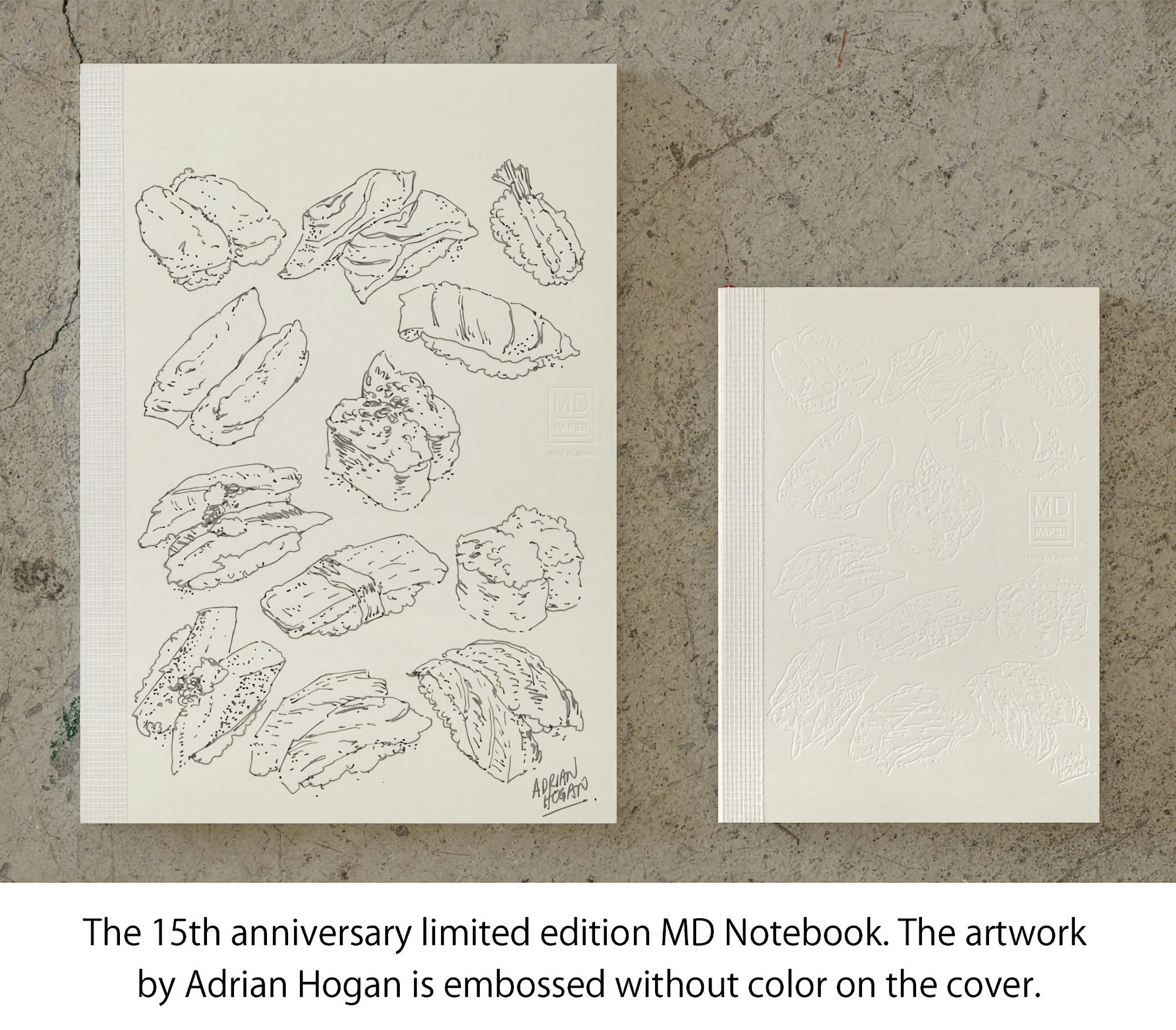 Midori MD Notebook [A6] Blank Artist Collaboration Adrian Hogan 15th Anniversary [Limited Edition]