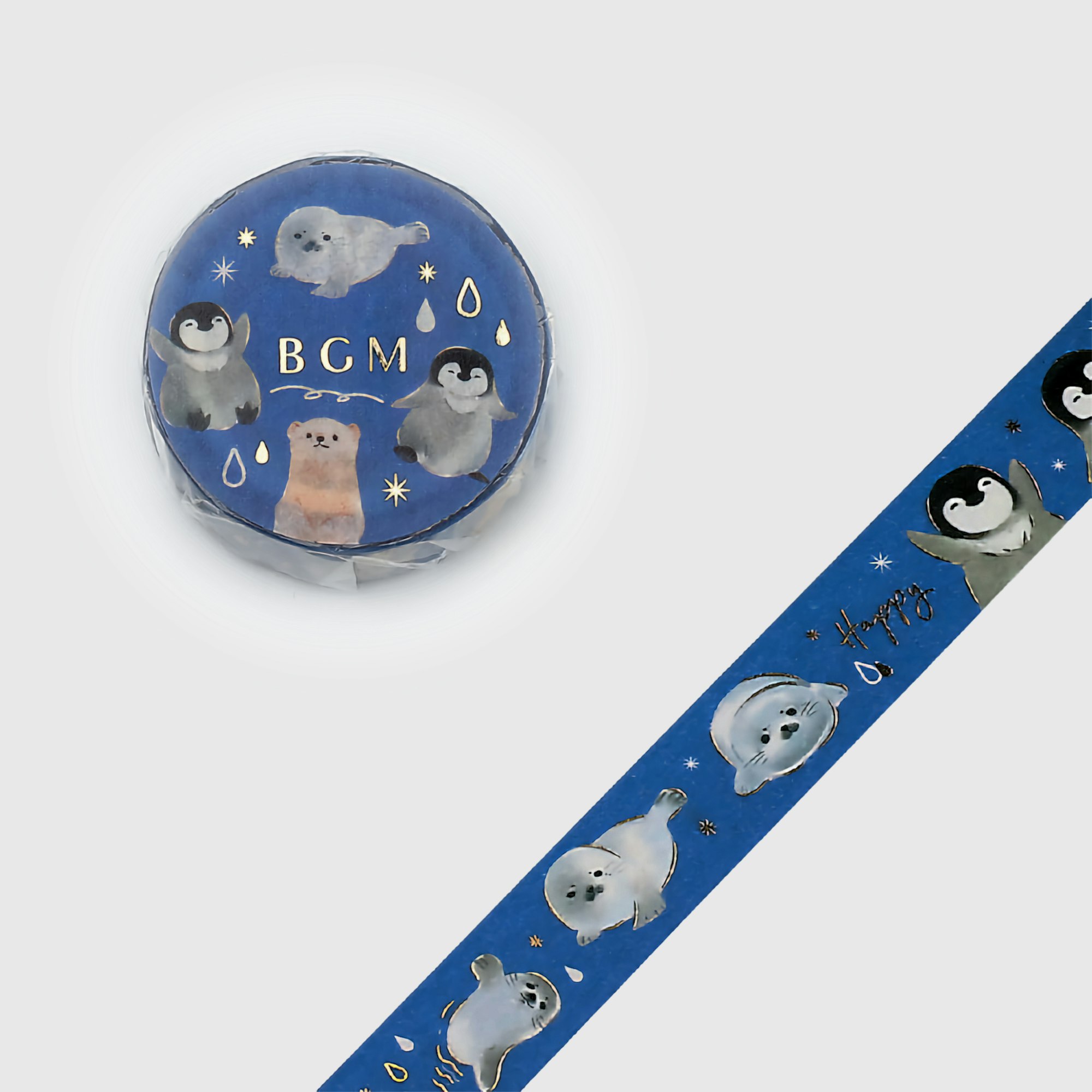 BGM Washi Tape Special Foil Pole Animals 15 mm