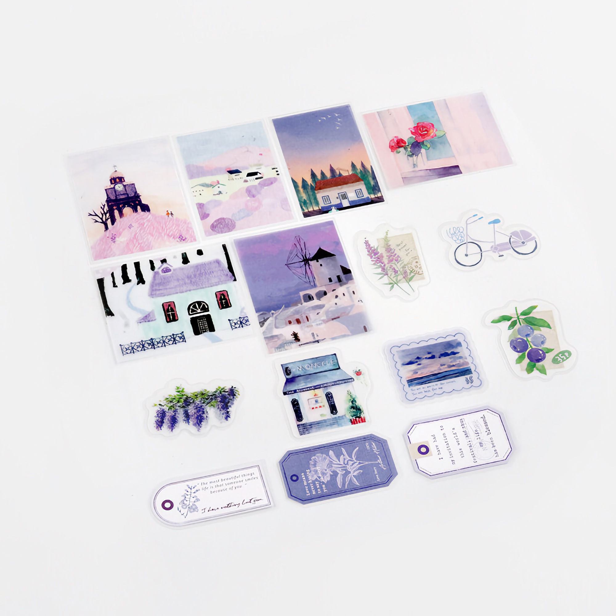BGM Flake Stickers Island Encounter / Lavender Tracing Paper