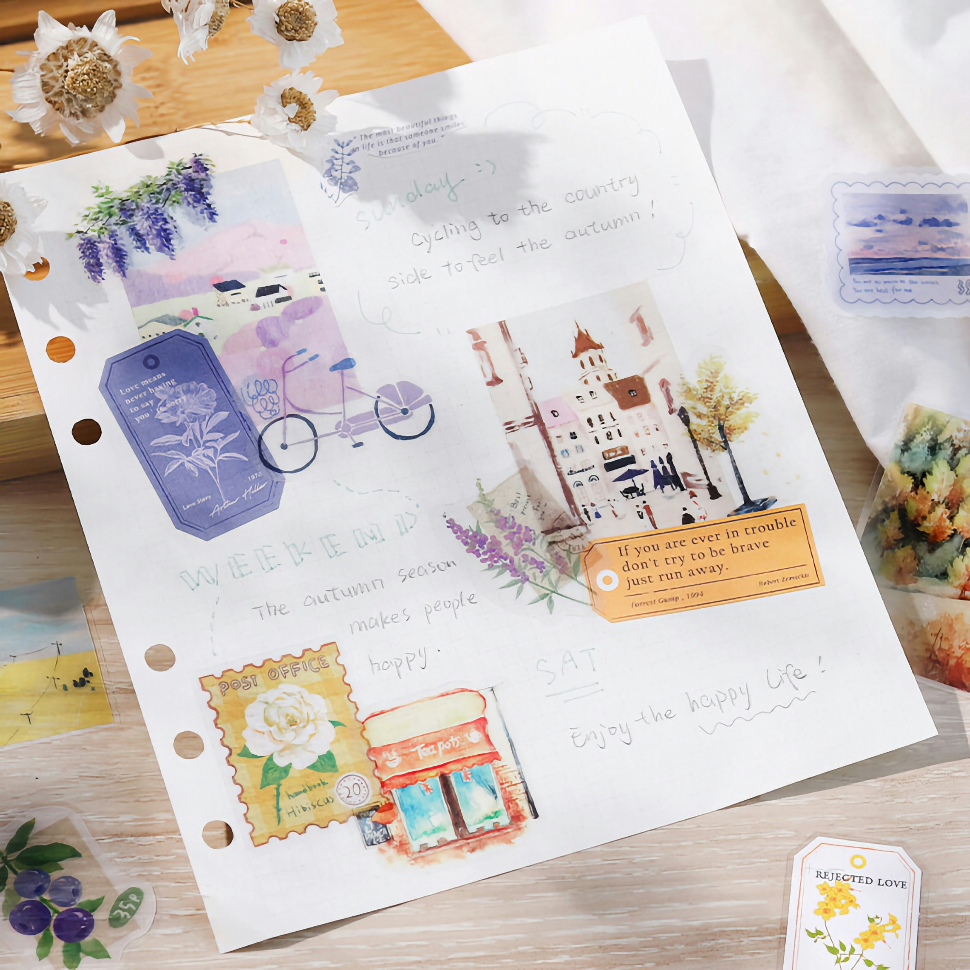 BGM Flake Stickers Island Encounter / Lavender Tracing Paper