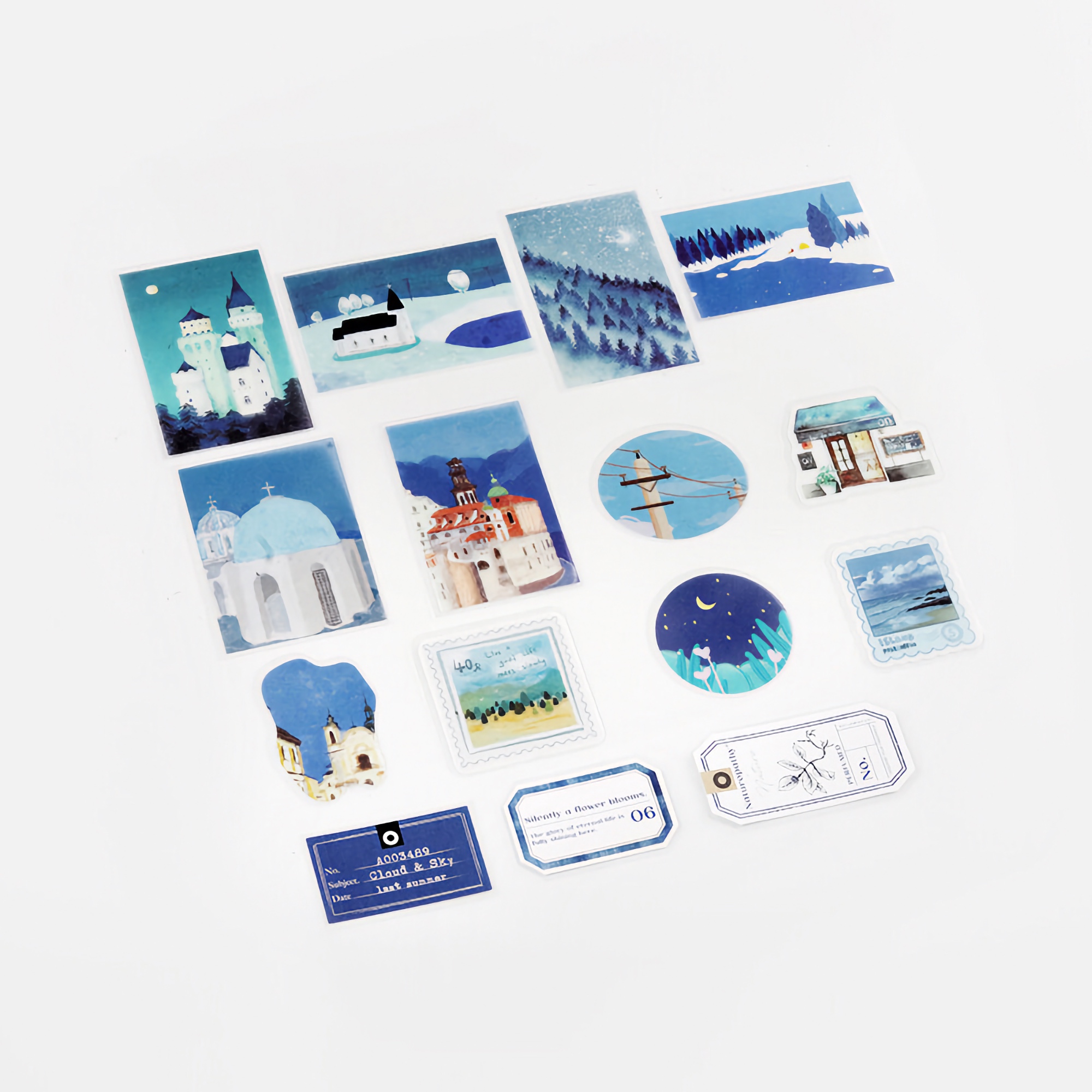 BGM Flake Stickers Island Encounter / Navy Tracing Paper