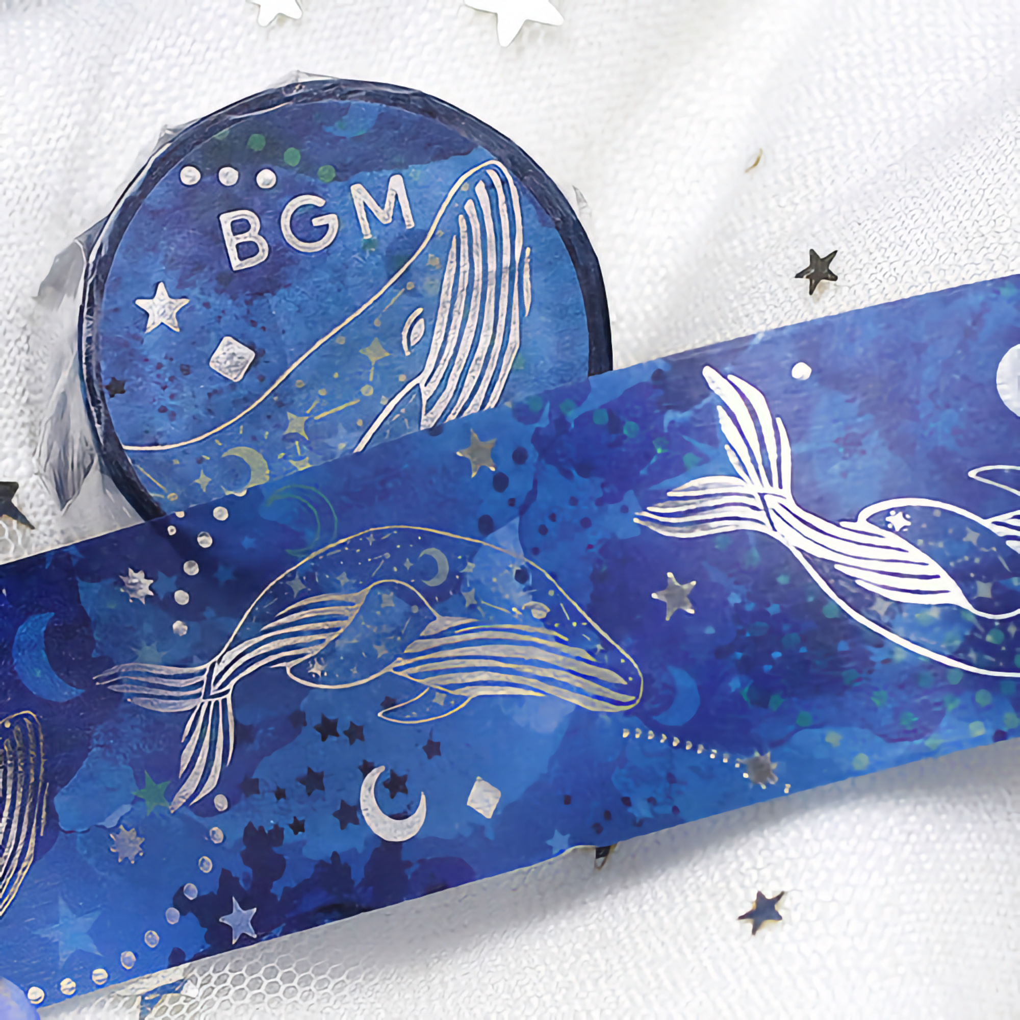BGM Washi Tape Special Foil Space Whale 30 mm