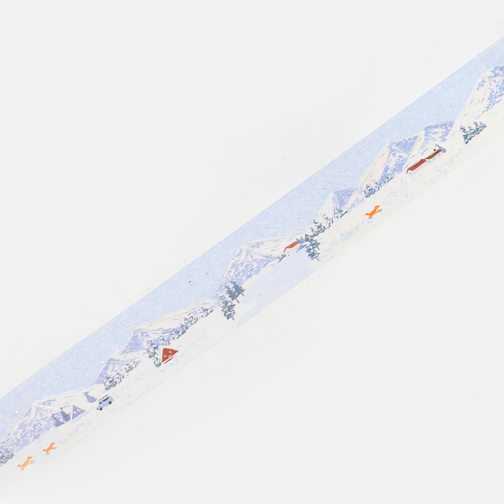 BGM Washi Tape Special Foil Pointillism Snow Mountain 30 mm