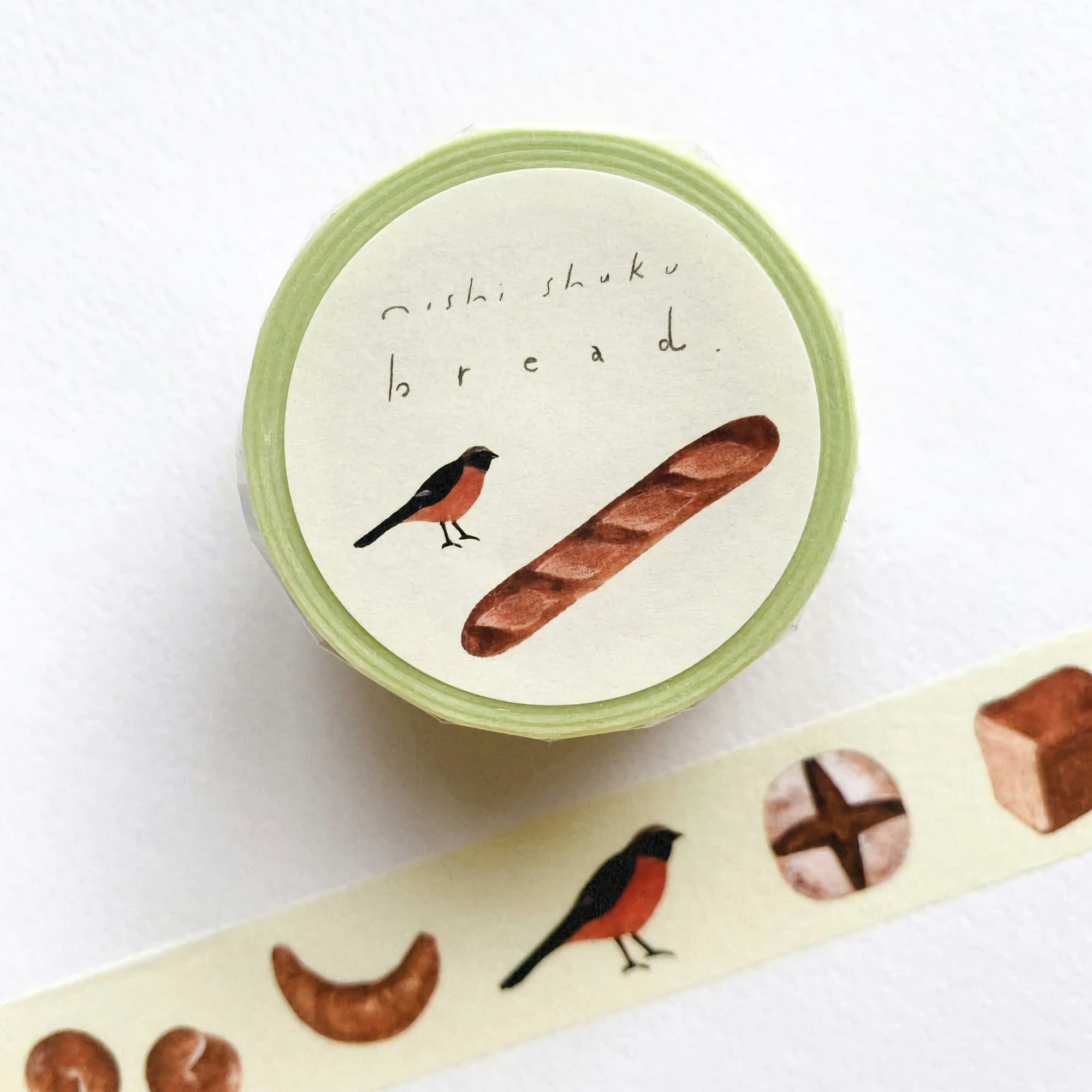 Nishi Shuku Bread Washi Tape 20 mm