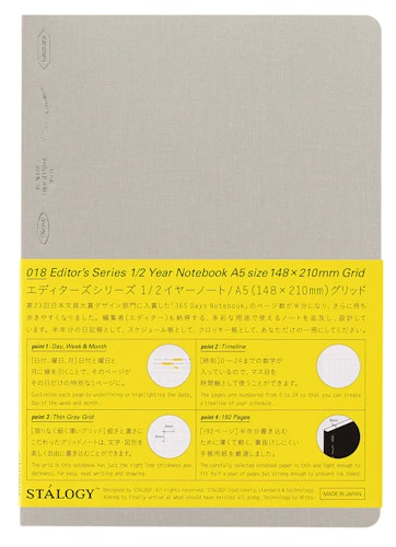 Stálogy 018 1/2 Year Notebook [A5] Fog Grey [Limited Edition]