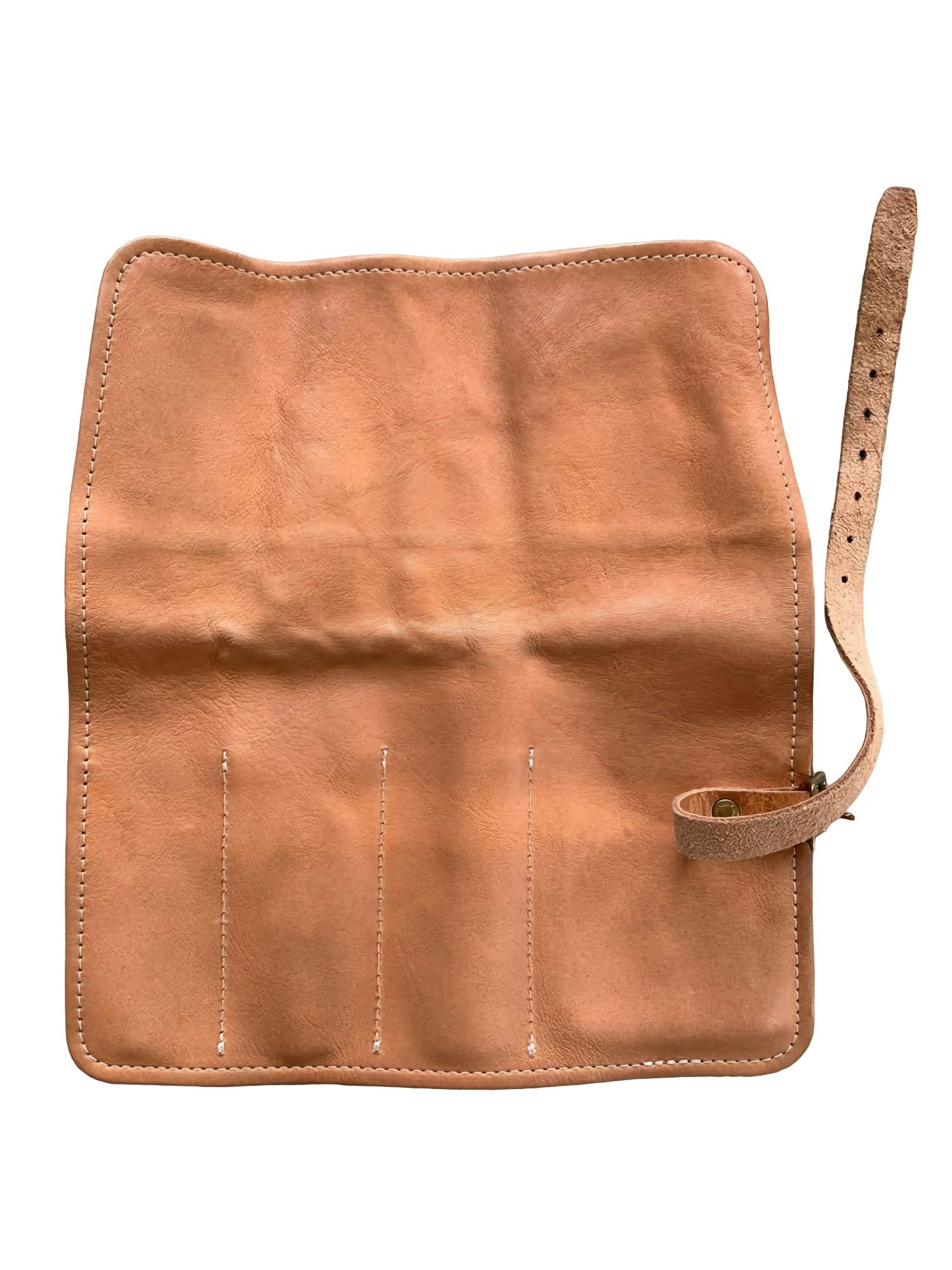 The Superior Labor Leather Roll Pen Case Natural