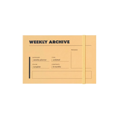 ICONIC Undated Weekly Archive Planner 6 Months 01 Sunglow