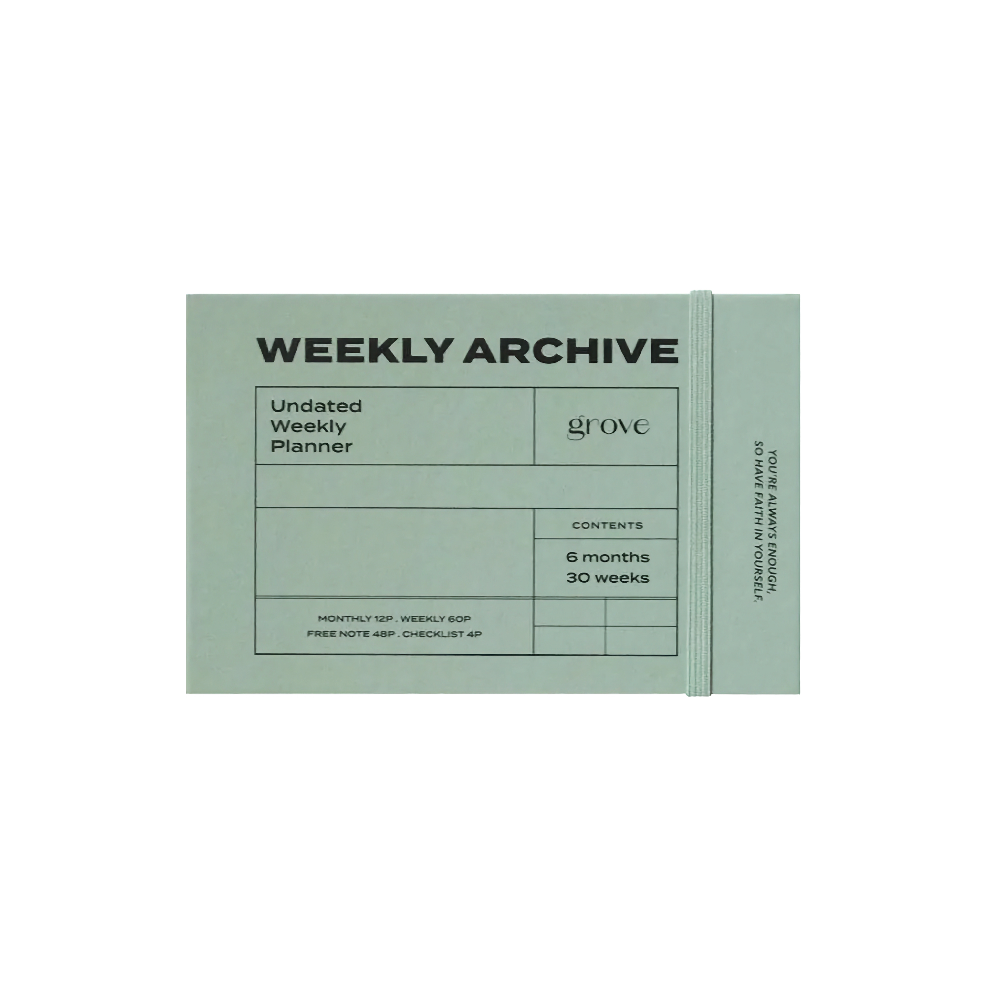 ICONIC Undated Weekly Archive Planner 6 Months 03 Grove
