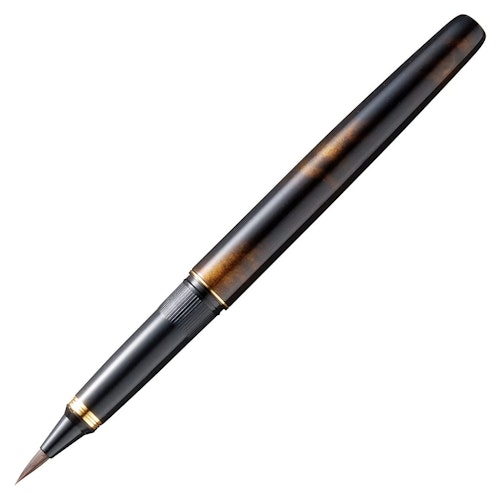 Kuretake No. 50 Fountain Brush Pen Tortoiseshell Gold