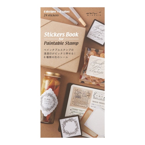 Midori Sticker Book for Pre-Inked Stamp Natural Colors