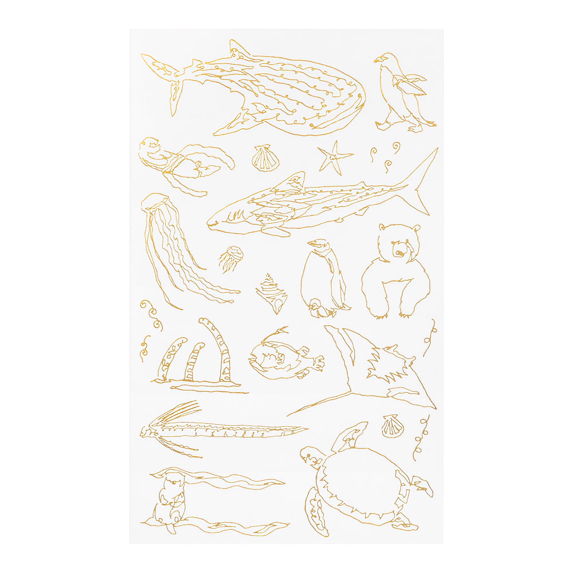 Midori Transfer Sticker Foil Sea creatures