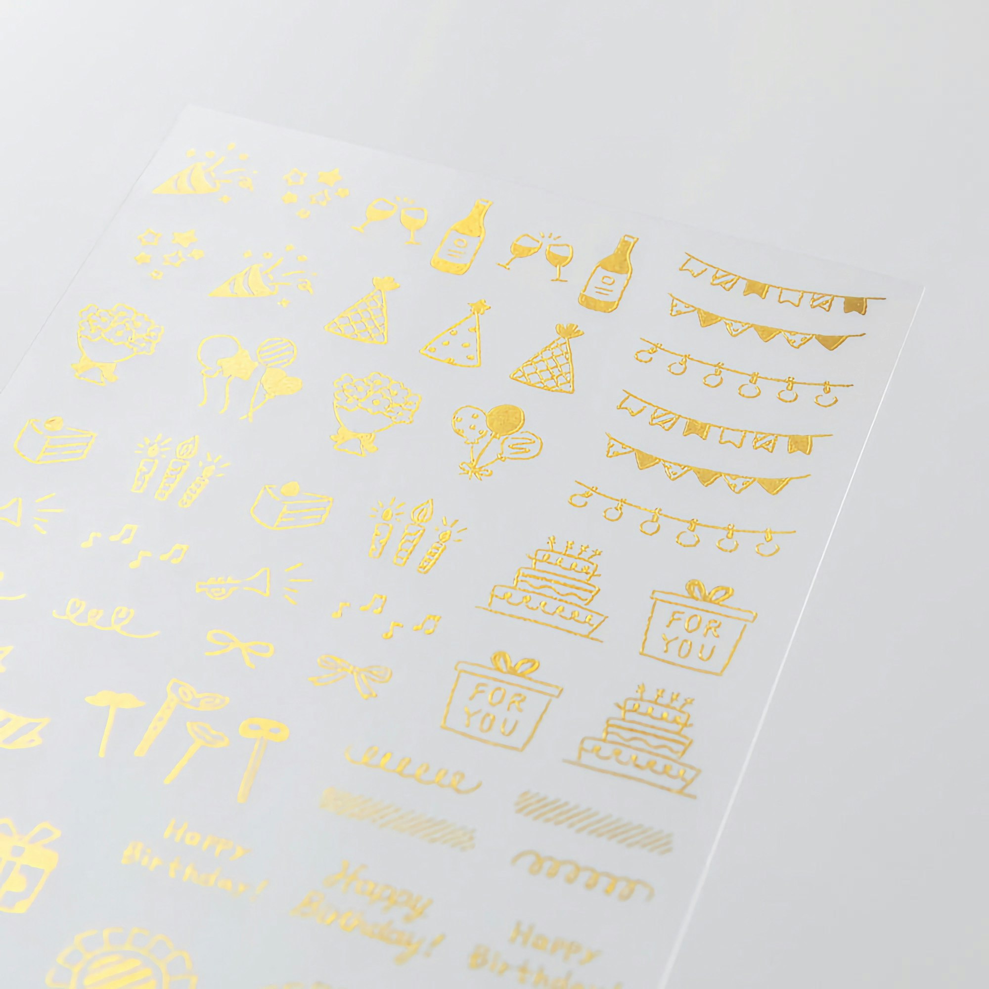 Midori Transfer Sticker Foil Celebratory patterns