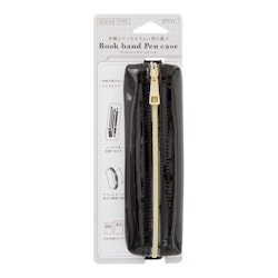 Midori Book Band Pen Case (B6–A5) Clear Black